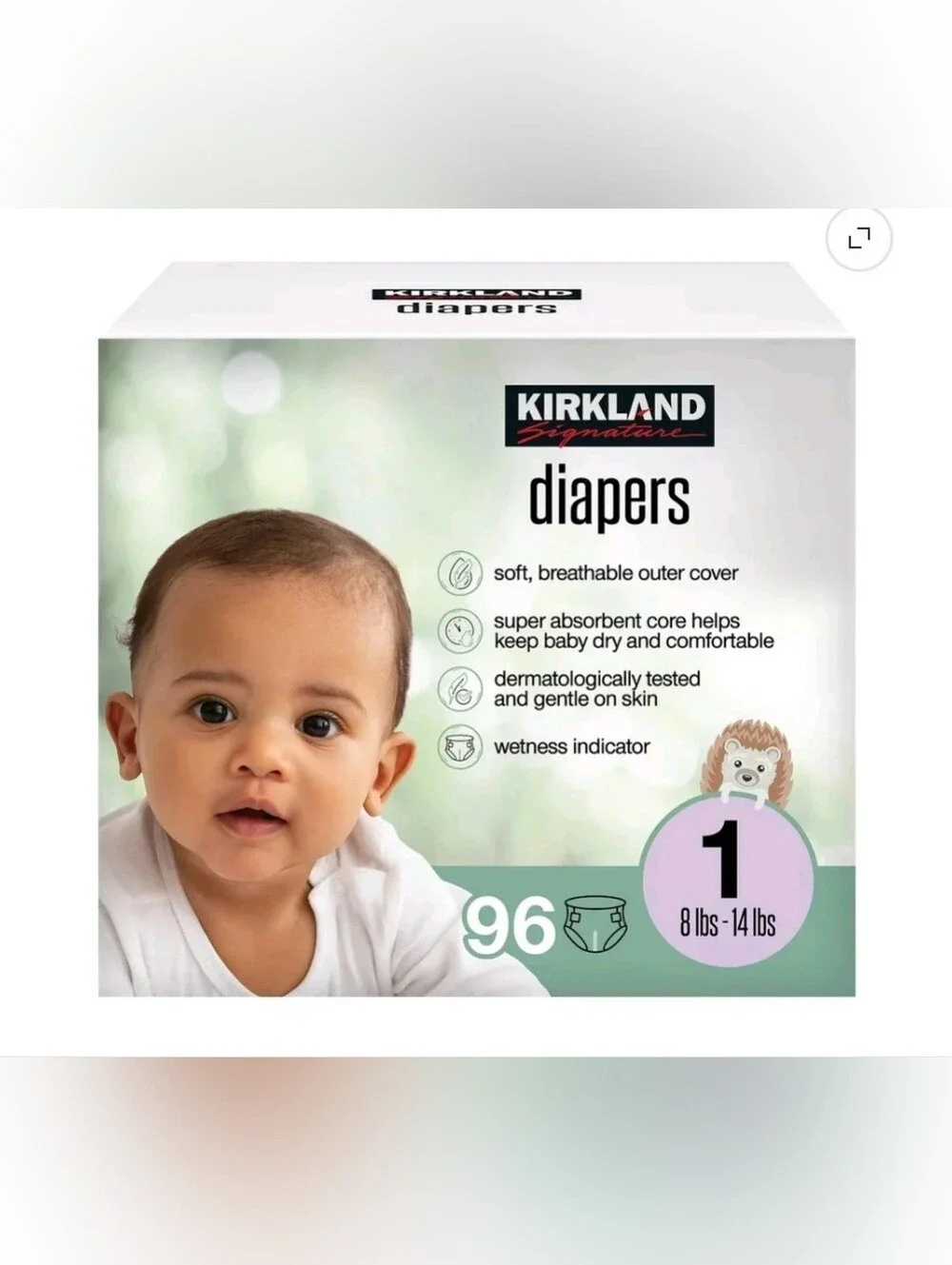 Kirkland Signature Diaper, Size 1, 96 Count